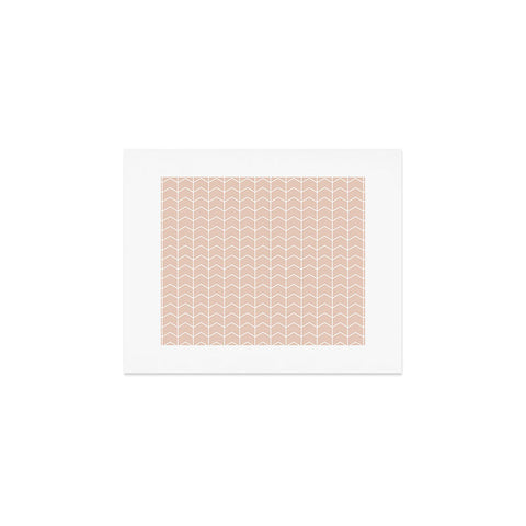 Little Arrow Design Co boreas blush chevron Art Print