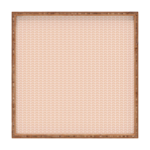 Little Arrow Design Co boreas blush chevron Square Tray