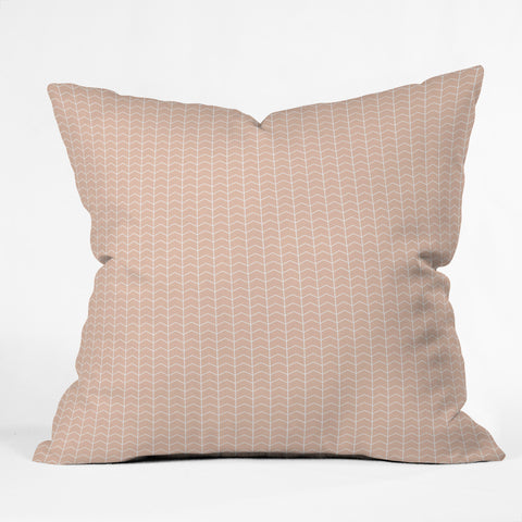 Little Arrow Design Co boreas blush chevron Outdoor Throw Pillow