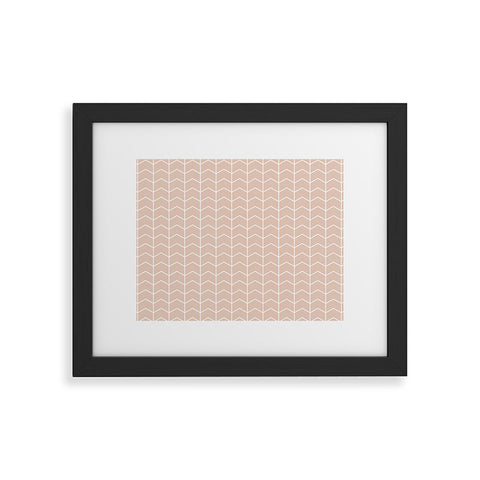 Little Arrow Design Co boreas blush chevron Framed Art Print