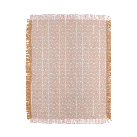 Little Arrow Design Co boreas blush chevron Throw Blanket