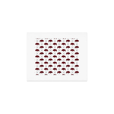 Little Arrow Design Co buffalo and arrows in plaid Art Print