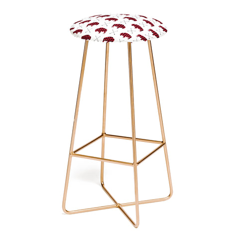 Little Arrow Design Co buffalo and arrows in plaid Bar Stool
