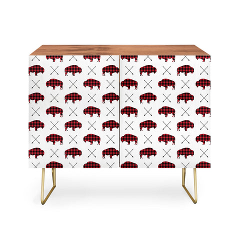 Little Arrow Design Co buffalo and arrows in plaid Credenza