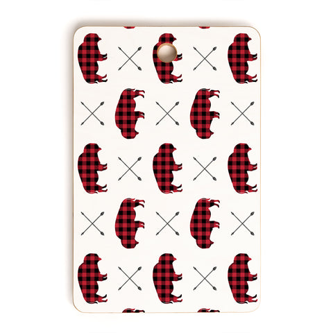 Little Arrow Design Co buffalo and arrows in plaid Cutting Board Rectangle