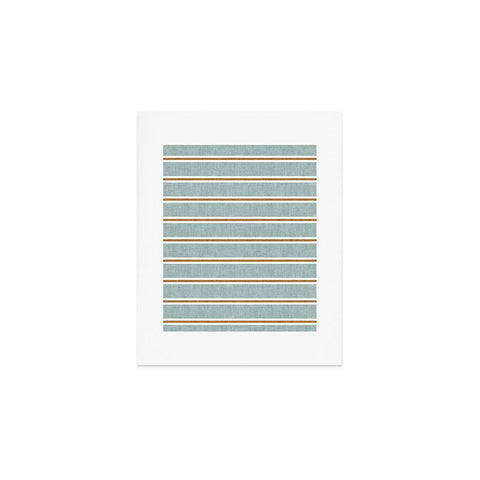 Little Arrow Design Co Cadence Stripes dusty blue Art Print