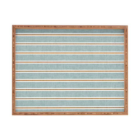 Little Arrow Design Co Cadence Stripes dusty blue Rectangular Tray
