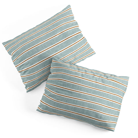 Little Arrow Design Co Cadence Stripes dusty blue Pillow Shams