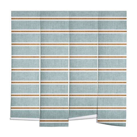 Little Arrow Design Co Cadence Stripes dusty blue Wall Mural