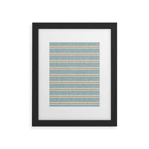 Little Arrow Design Co Cadence Stripes dusty blue Framed Art Print