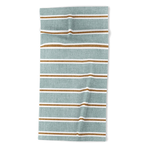 Little Arrow Design Co Cadence Stripes dusty blue Beach Towel