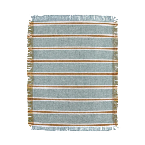 Little Arrow Design Co Cadence Stripes dusty blue Throw Blanket
