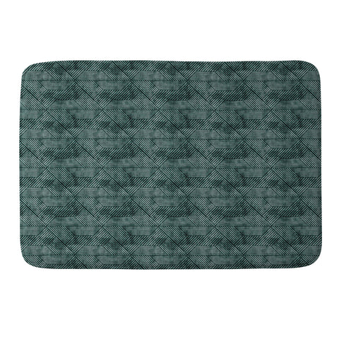 Little Arrow Design Co cadence triangles dark green Memory Foam Bath Mat