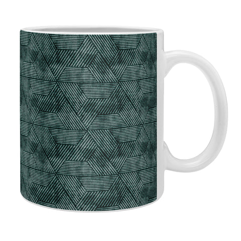 Little Arrow Design Co cadence triangles dark green Coffee Mug