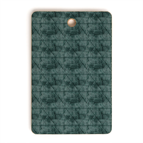 Little Arrow Design Co cadence triangles dark green Cutting Board Rectangle