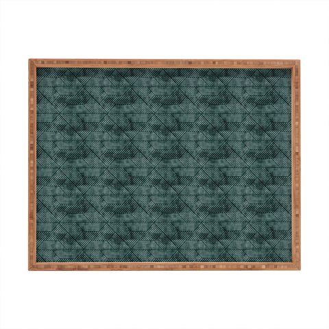 Little Arrow Design Co cadence triangles dark green Rectangular Tray