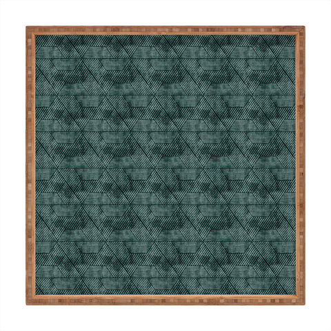 Little Arrow Design Co cadence triangles dark green Square Tray