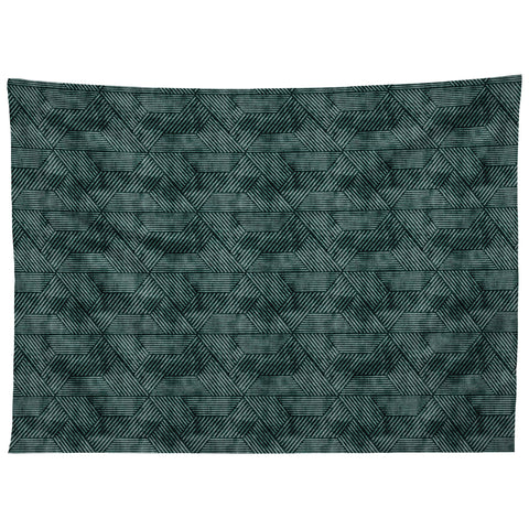 Little Arrow Design Co cadence triangles dark green Tapestry