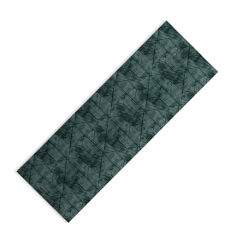 Little Arrow Design Co cadence triangles dark green Yoga Mat