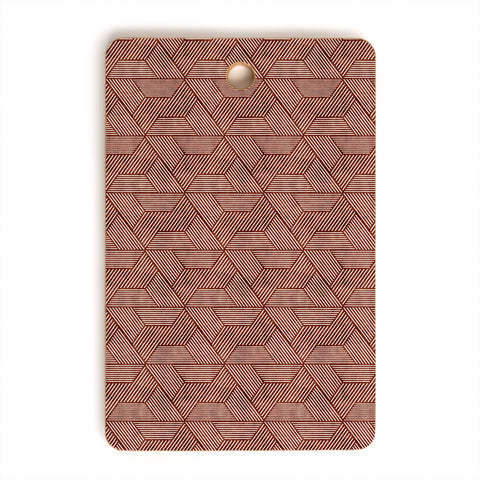 Little Arrow Design Co cadence triangles rust Cutting Board Rectangle