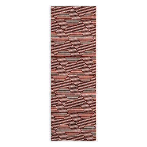 Little Arrow Design Co cadence triangles rust Yoga Towel