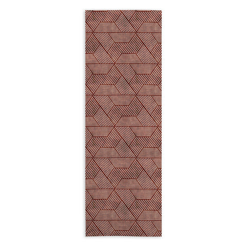 Little Arrow Design Co cadence triangles rust Yoga Towel
