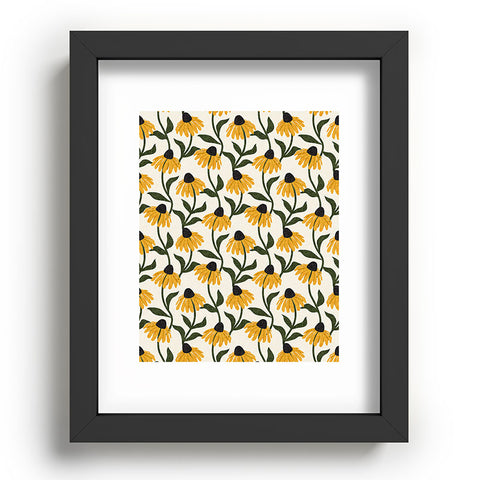 Little Arrow Design Co coneflowers cream Recessed Framing Rectangle