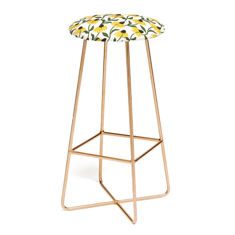Little Arrow Design Co coneflowers cream Bar Stool