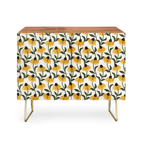 Little Arrow Design Co coneflowers cream Credenza