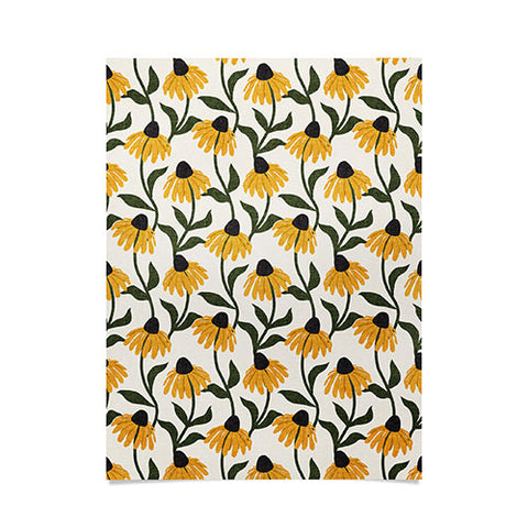 Little Arrow Design Co coneflowers cream Poster