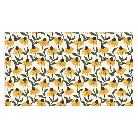 Little Arrow Design Co coneflowers cream Tablecloth