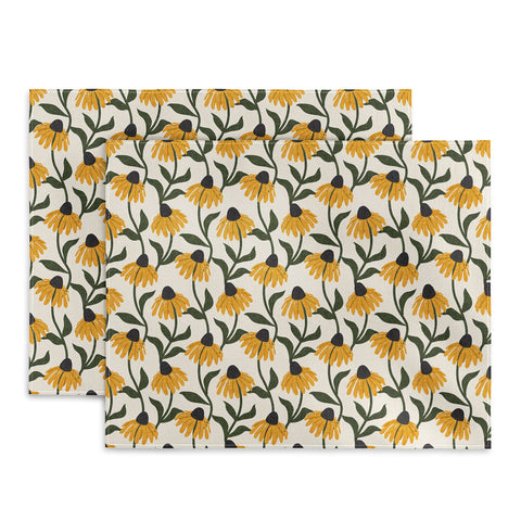 Little Arrow Design Co coneflowers cream Placemat