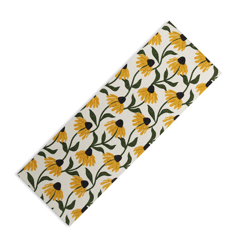 Little Arrow Design Co coneflowers cream Yoga Mat