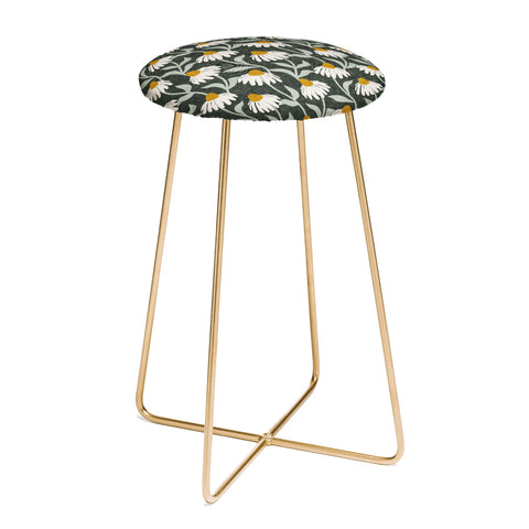 Little Arrow Design Co coneflowers olive Counter Stool