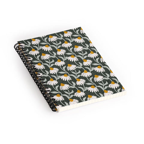 Little Arrow Design Co coneflowers olive Spiral Notebook