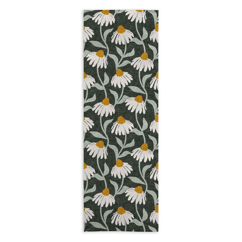 Little Arrow Design Co coneflowers olive Yoga Towel