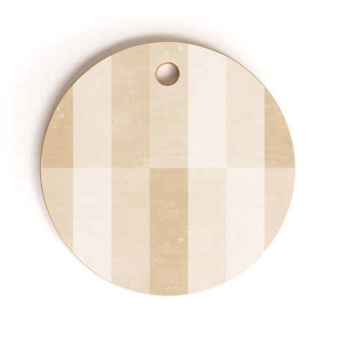 Little Arrow Design Co cosmo tile gold Cutting Board Round