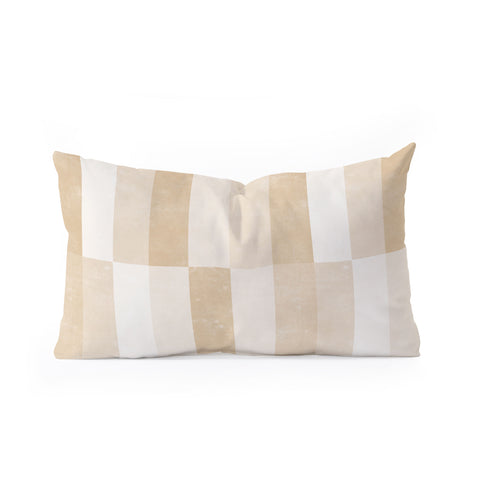 Little Arrow Design Co cosmo tile gold Oblong Throw Pillow