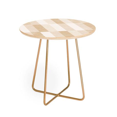 Little Arrow Design Co cosmo tile gold Round Side Table