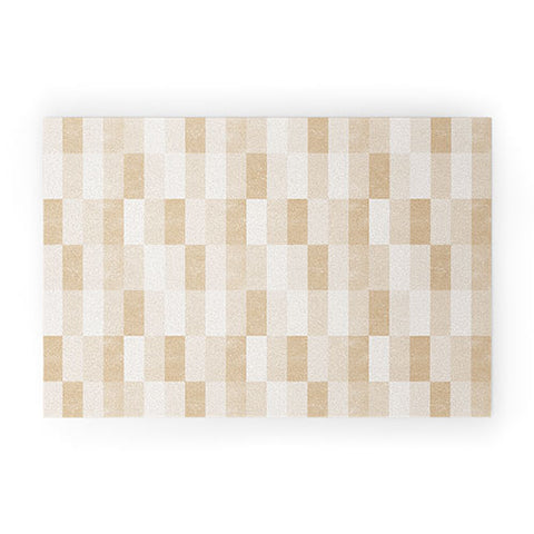 Little Arrow Design Co cosmo tile gold Welcome Mat