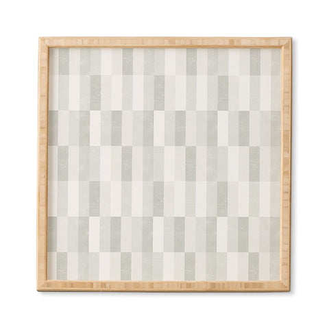 Little Arrow Design Co cosmo tile gray Framed Wall Art