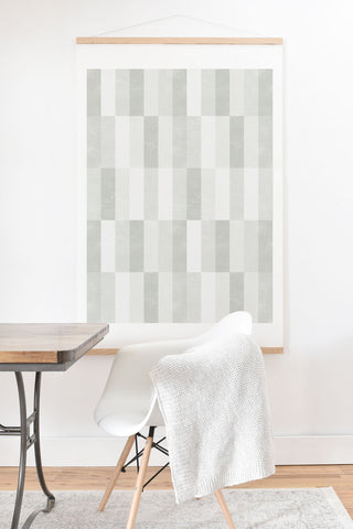 Little Arrow Design Co cosmo tile gray Art Print And Hanger