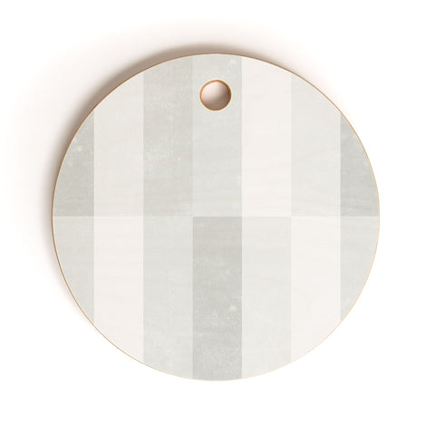 Little Arrow Design Co cosmo tile gray Cutting Board Round