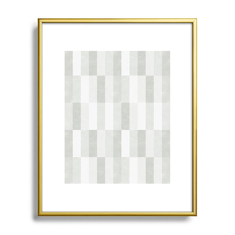 Little Arrow Design Co cosmo tile gray Metal Framed Art Print