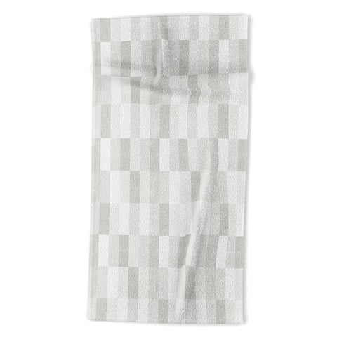 Little Arrow Design Co cosmo tile gray Beach Towel