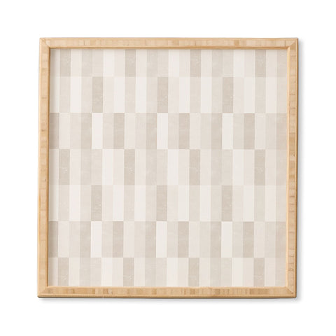 Little Arrow Design Co cosmo tile khaki Framed Wall Art