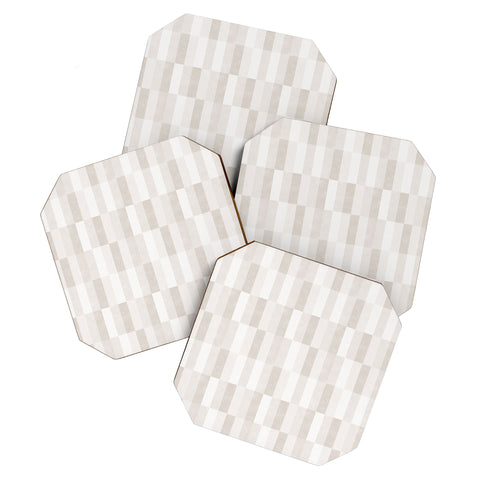Little Arrow Design Co cosmo tile khaki Coaster Set