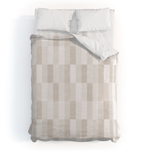 Little Arrow Design Co cosmo tile khaki Duvet Cover