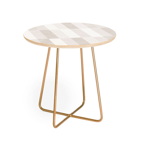 Little Arrow Design Co cosmo tile khaki Round Side Table