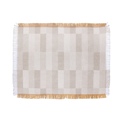 Little Arrow Design Co cosmo tile khaki Throw Blanket